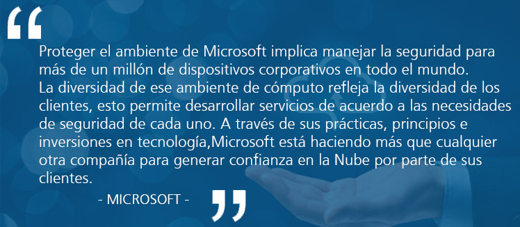 Toda la seguridad que te ofrece la nube de Microsoft con Office 365 y Azure