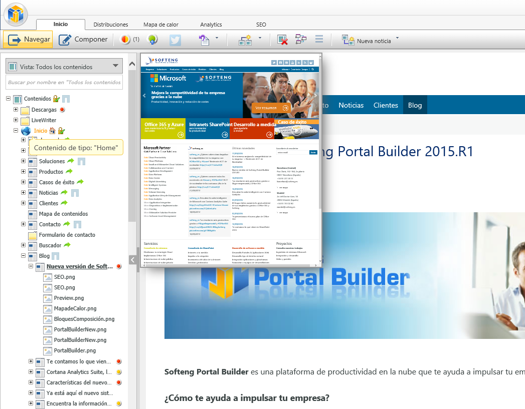 Nueva versión de Softeng Portal Builder 2015.R1