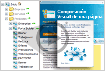 Visual composition of contents